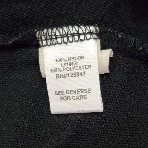 Studio Y Large Black Mesh Flutter Sleeve Top Lace Appliqué Detail - Picture 6 of 7